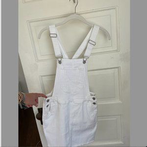 White Denim Overall Dress